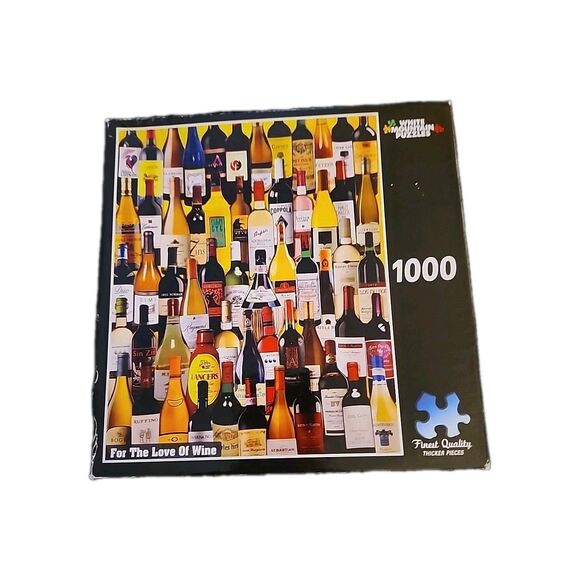 White Mountain Other - White Mountain 1000 Piece Jigsaw Puzzle FOR THE LOVE OF WINE Wine Bottles #1010T